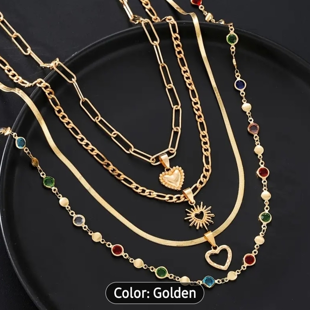 Layered necklace set 4